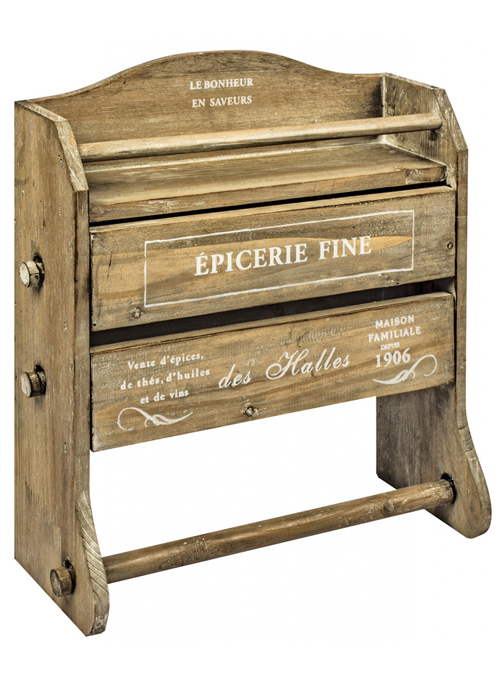 French Style Epicerie Wooden Shelf Rack Interior Flair Rxc011 French Style Epicerie Wall Mounting Wooden Shelf Kitchen Paper Roll Foil Rack