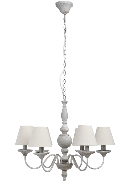 Shabby Chic Cream 6 Lights Chandelier Interior Flair 16188 B Shabby Chic Cream Metal Glass 6 Lights Linen Shades Chandelier Ceiling Light