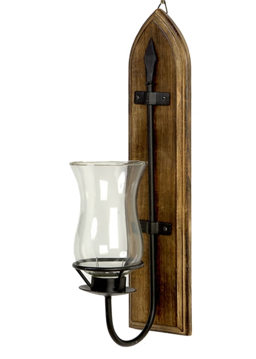 Iron Wood Wall Sconce