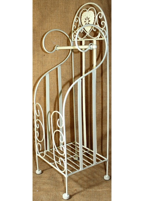 Cream Heart Toilet Roll Holder 2