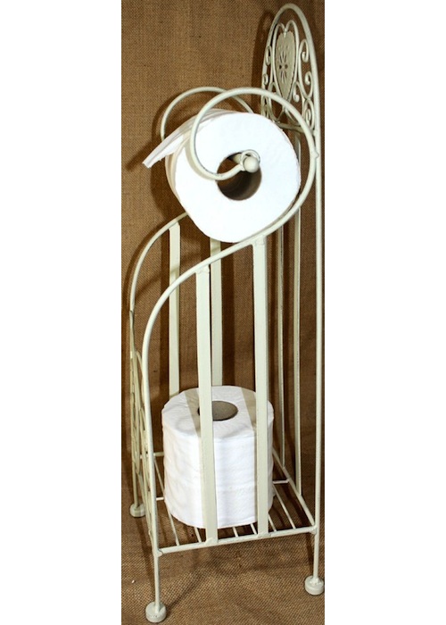 Cream Heart Toilet Roll Holder 3
