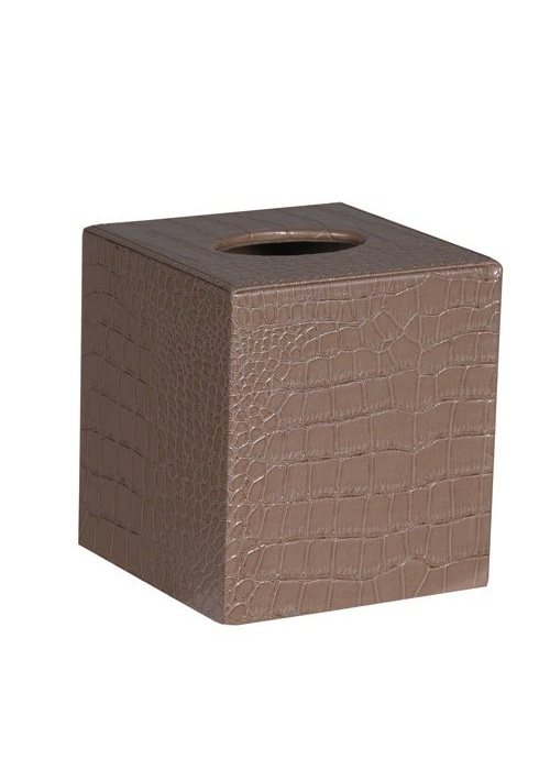 Faux Leather Tissue Box Holder