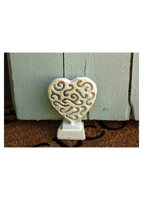 Cream Heart Doorstop