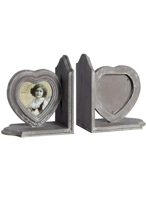 Heart Photo Frame Bookends