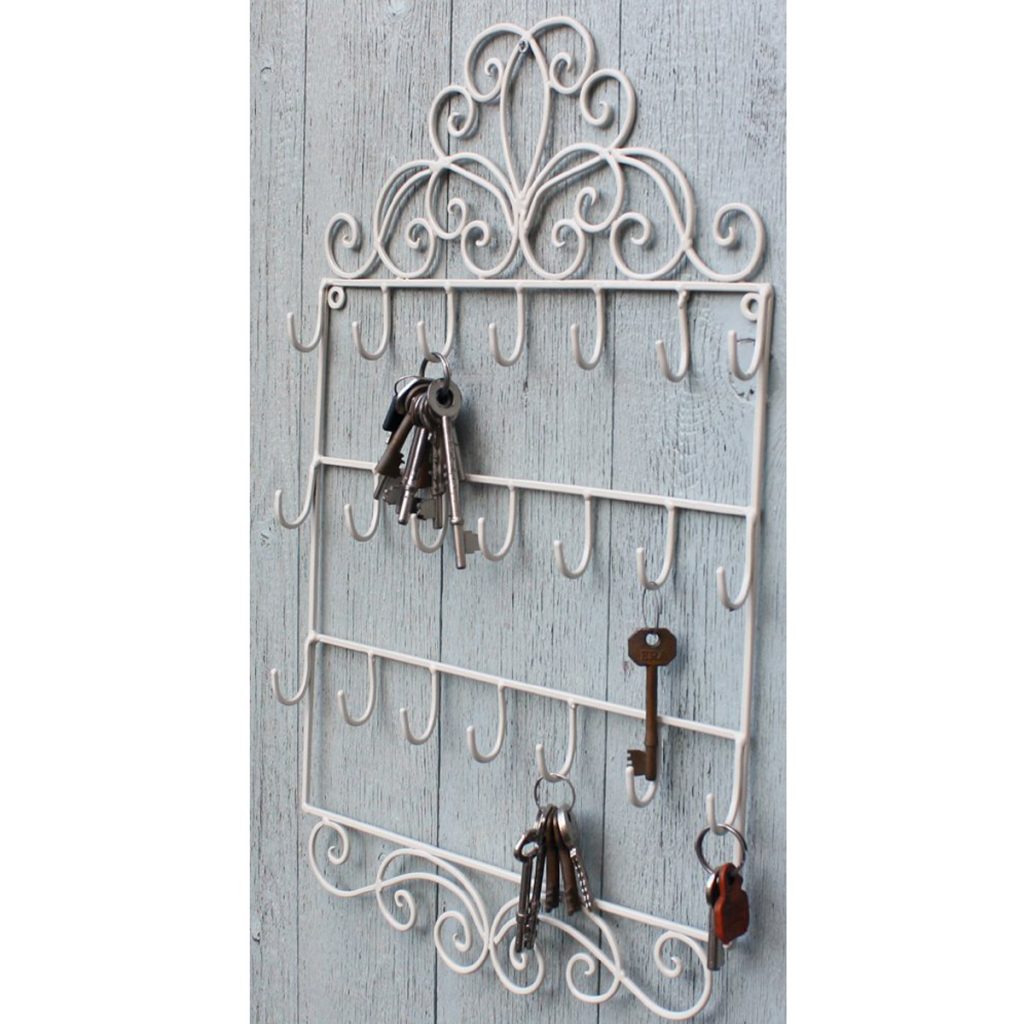 Wall Mounted Key Hooks Cream 3