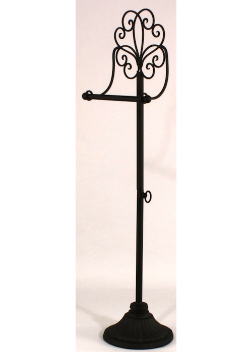 Black Toilet Roll Holder Stand 2