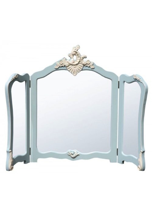 Blue Folding Dressing Table Mirror