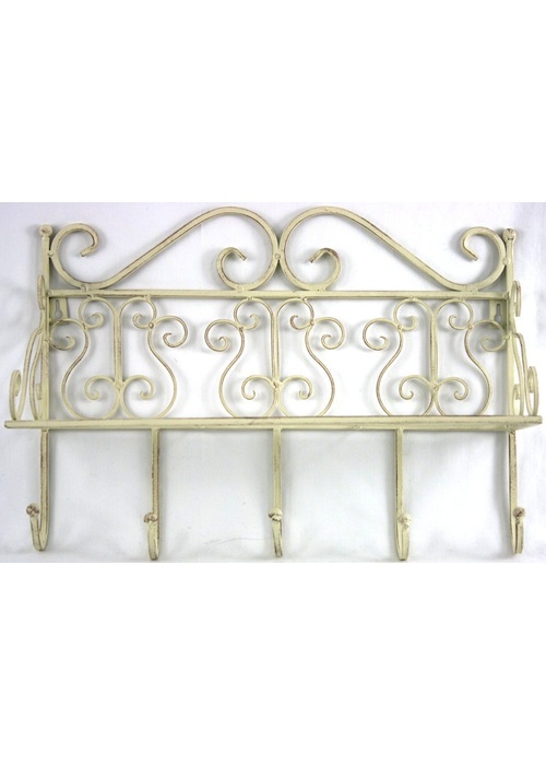 Cream Bath Rail Hooks Interior Flair