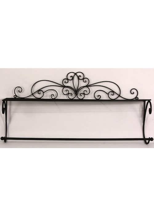 Scroll Design Black Towel Rail 2 Interior Flair