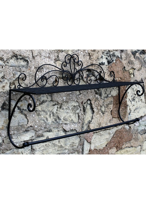 Scroll Design Black Towel Rail Interior Flair