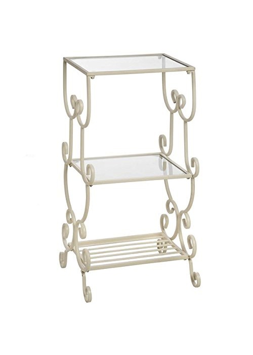 Vintage Bathroom Shelves Rail Cream