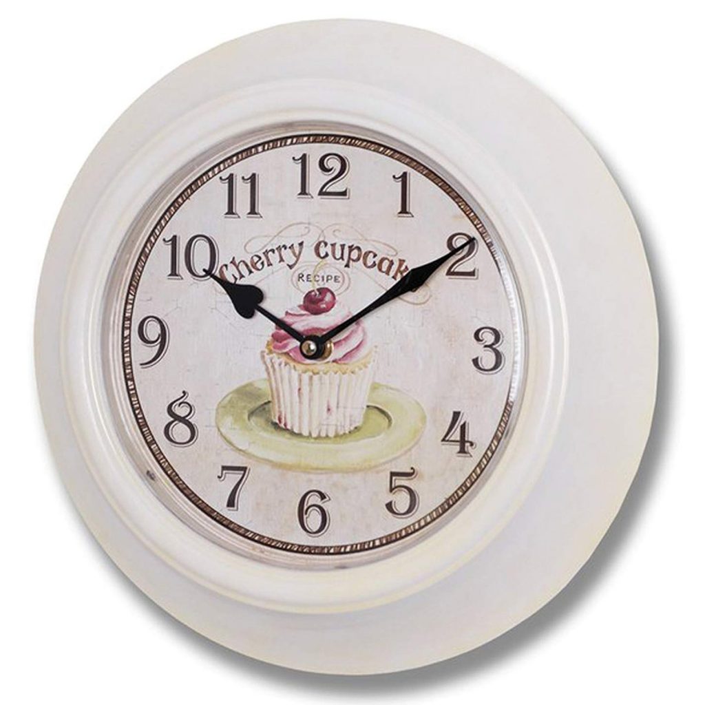 6361 cupcake cherry wall clock