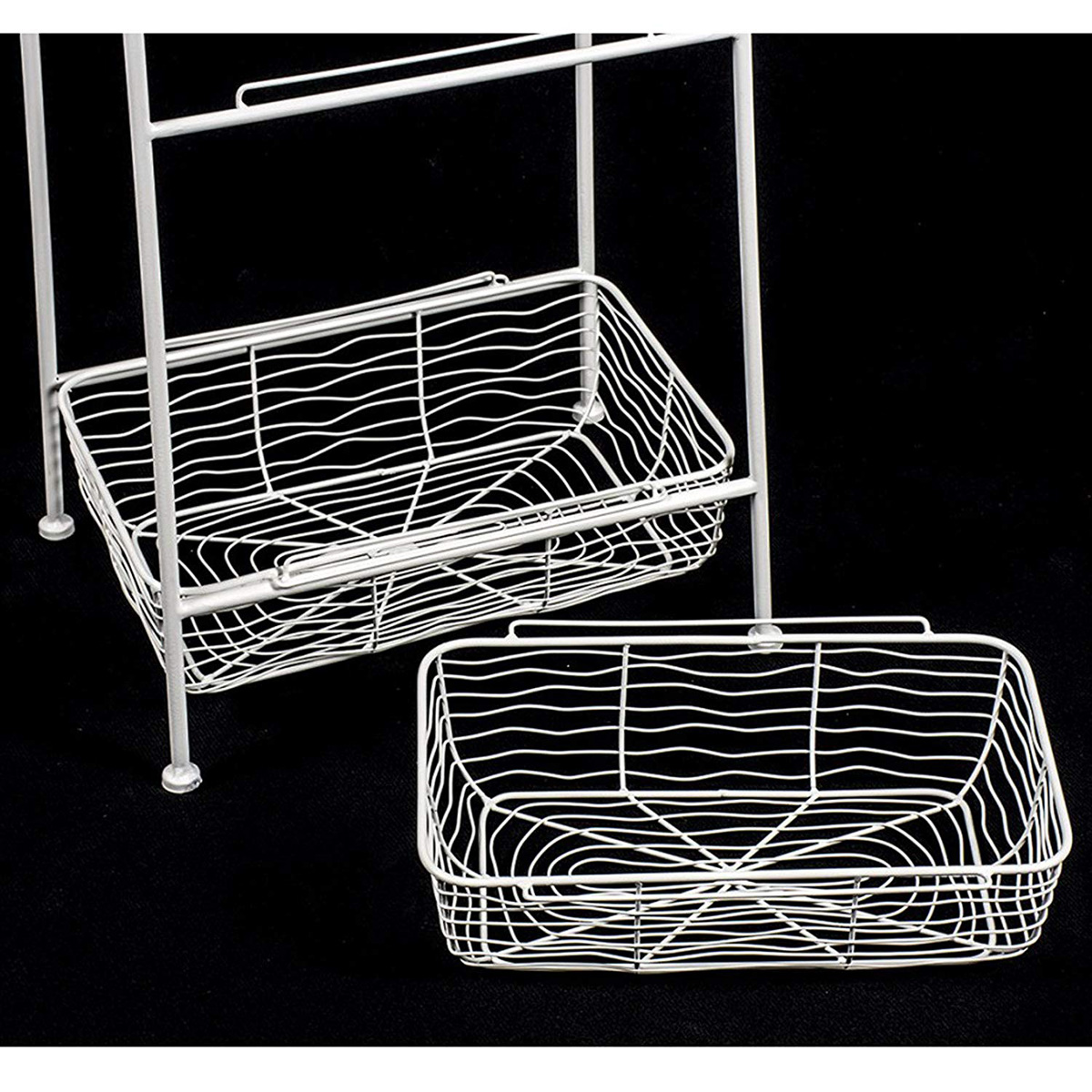 AHL038_5 white wire basket unit Interior Flair