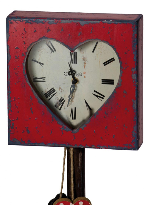 GUD174_2 red heart clock