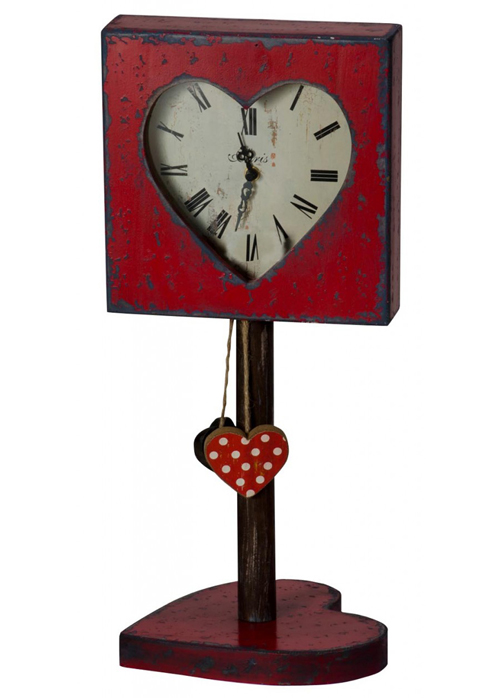 GUD174__1 red heart clock