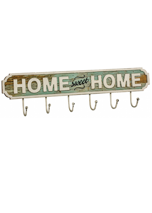 GUD222__home sign plaque white hooks