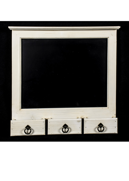 RAE009_1 white distressed finish black chalk board