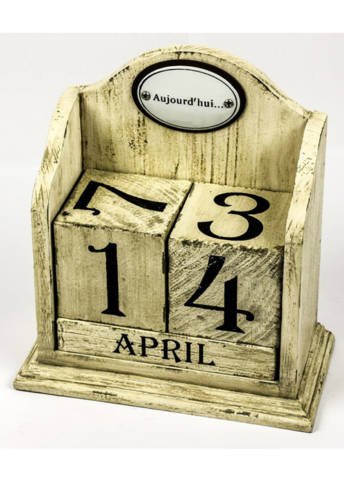 RXC001_1 cream perpetual desk block calendar
