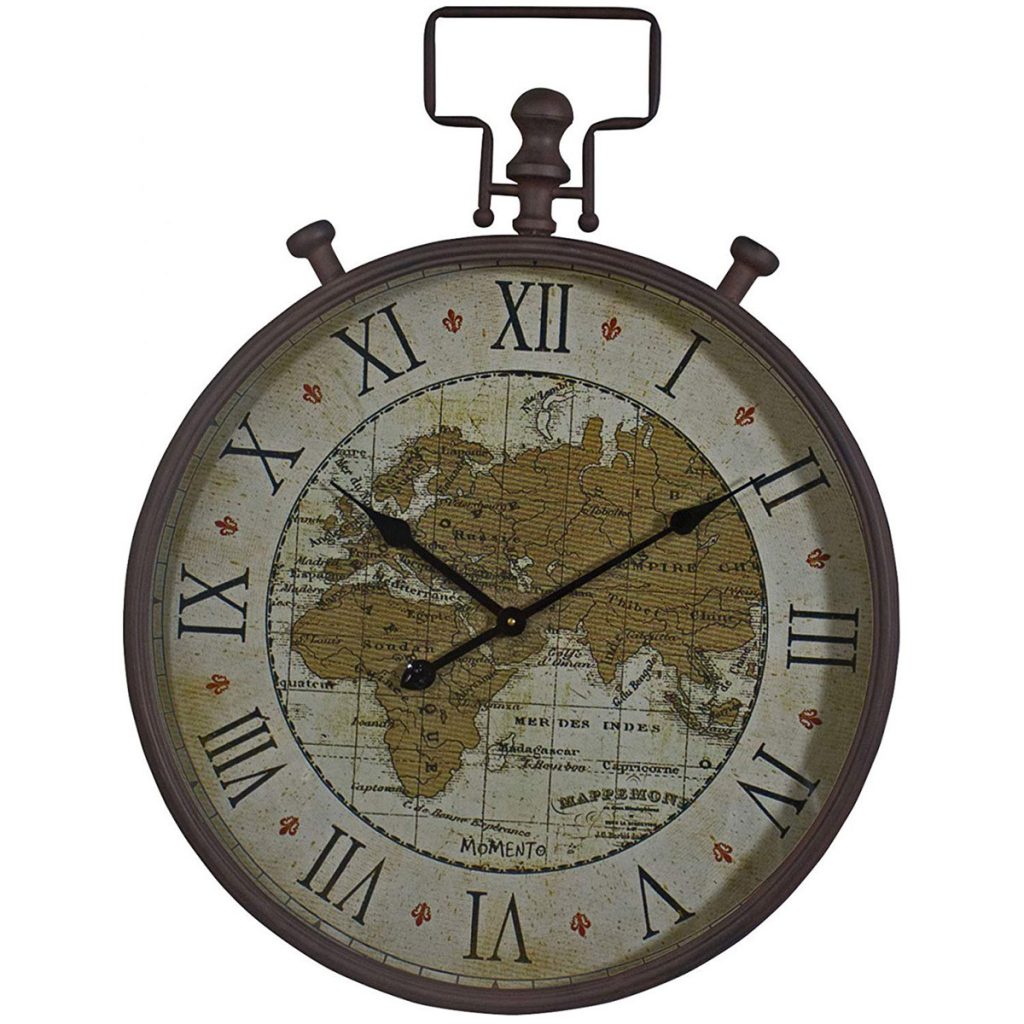 WBD013_1 vintage map wall clock