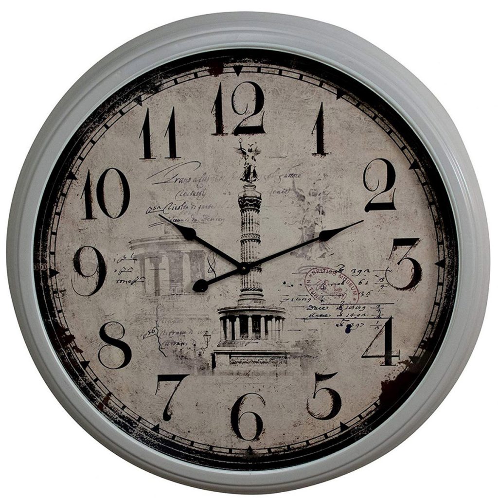 WBD015__1 column black white wall clock