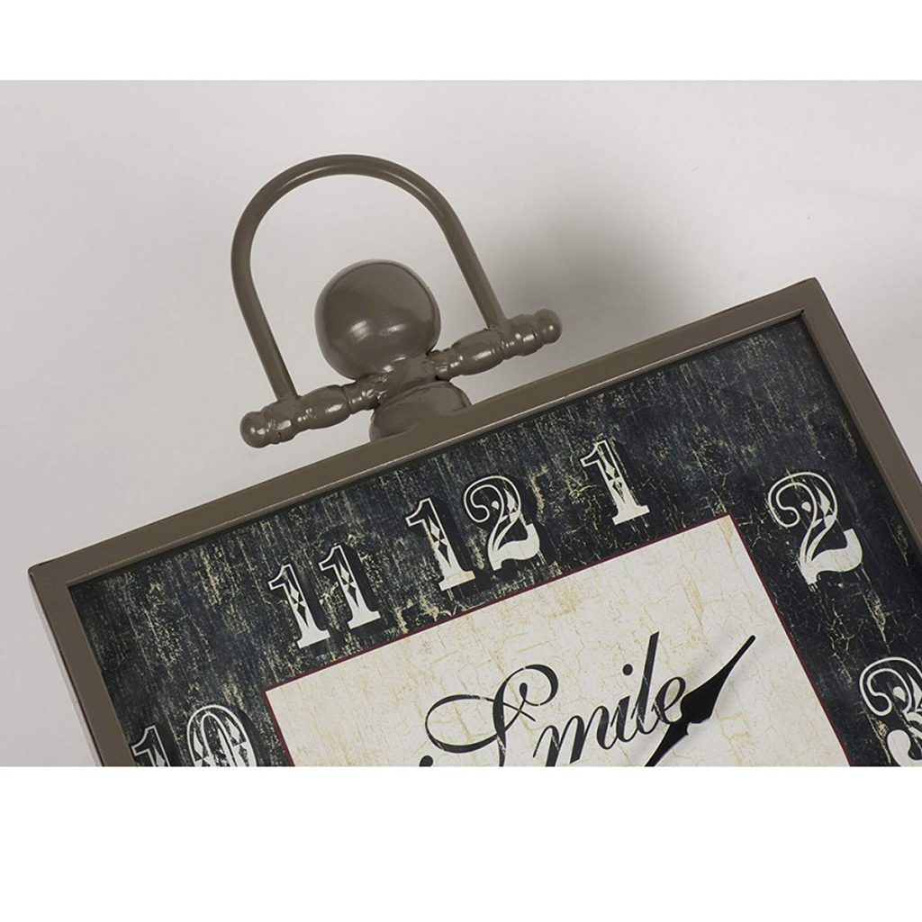 WBD022_2_ smile happy brown wall clock