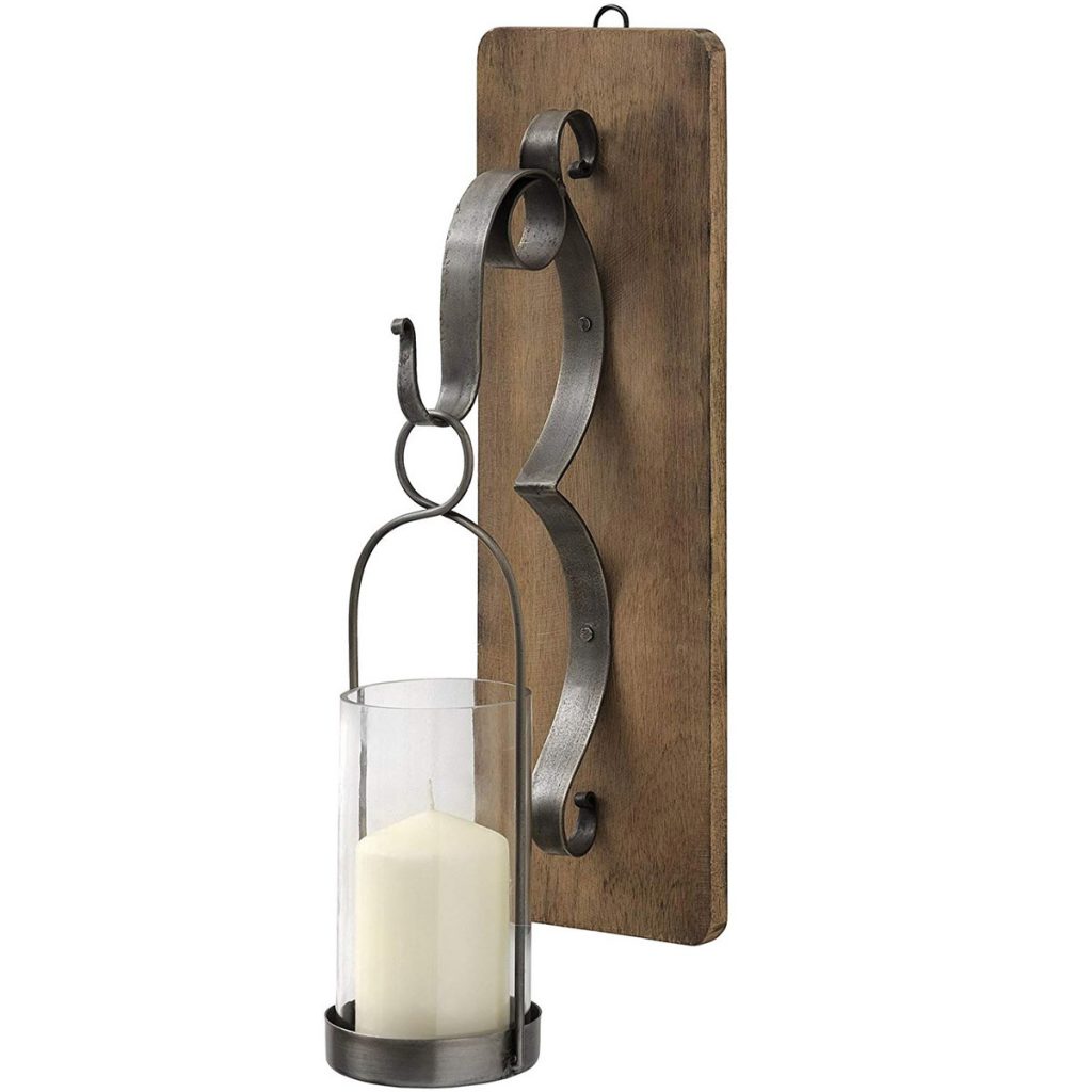 14466_wall_sconce_wooden_glass_candle_holder_with_candle