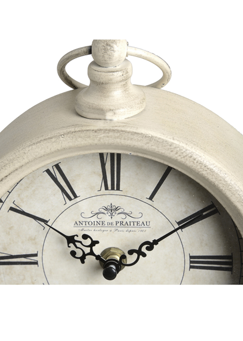 15566-a antique cream swinging mantel clock