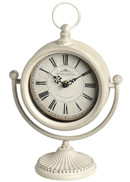 15566 antique cream swinging mantel clock Interior Flair