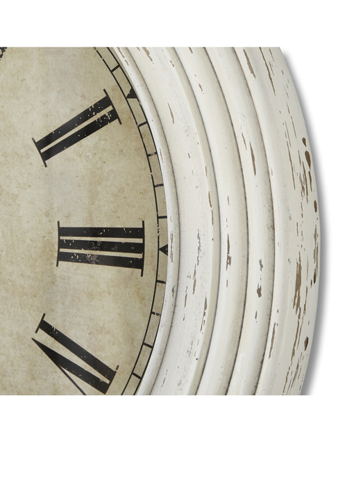 15592a french country white extra large round clock Interior Flair