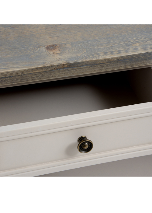 16247-a Grey Country Style Low Bookcase