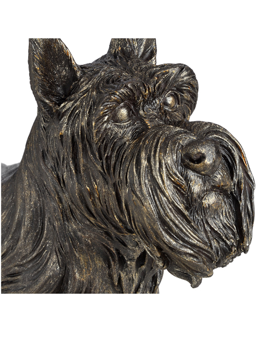16320-b Antique Brown Scottie Dog Ornament