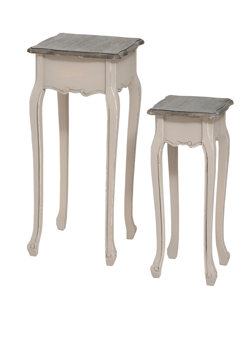 16802-a cream pair plant stand tables