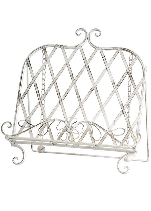 1705 COOK RECIPE MENU BOOK Holder Antique White
