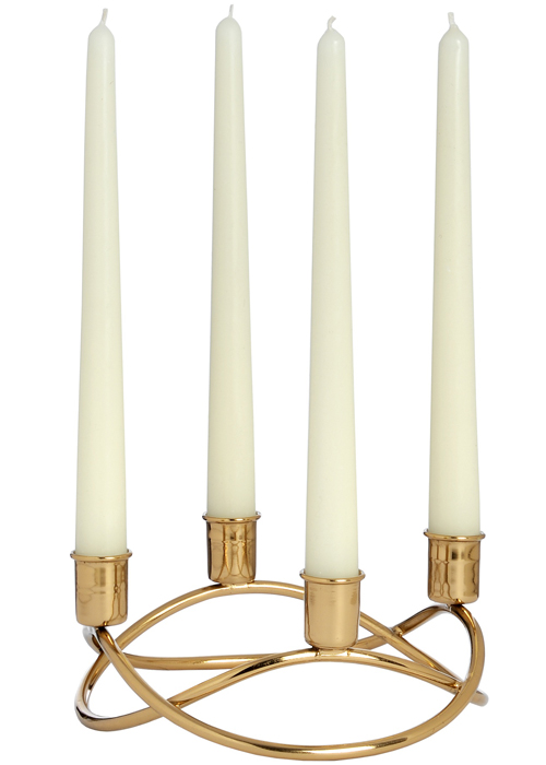 17270 Gold Metal Candle Holder