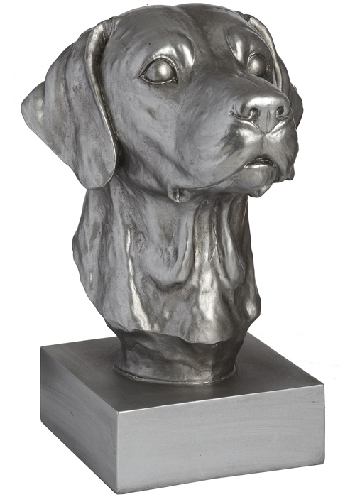 17931-a silver labrador dog head ornament