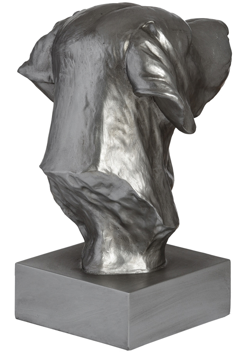 17931-c silver labrador dog head ornament