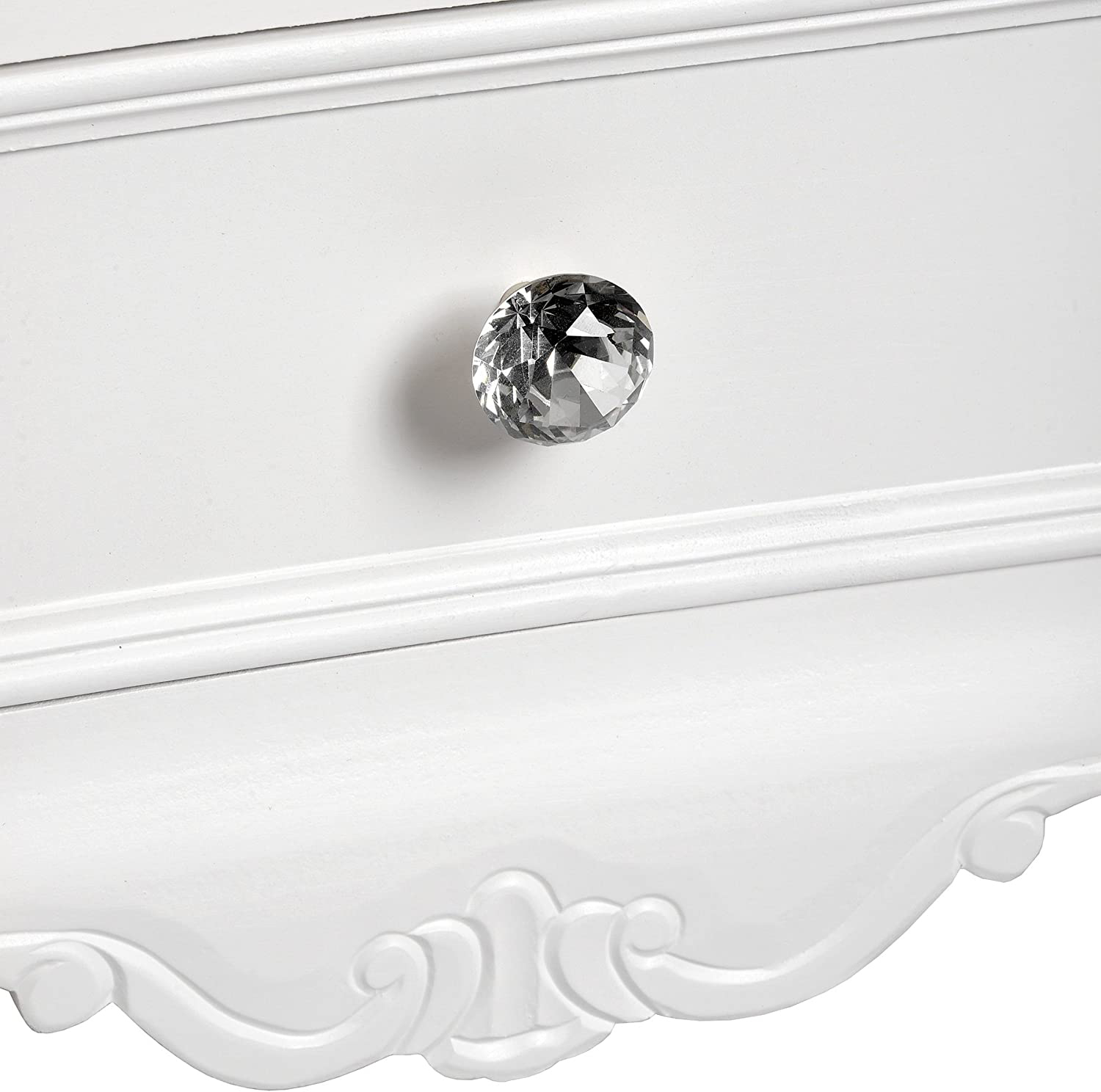 17960-a white 2 drawer side table