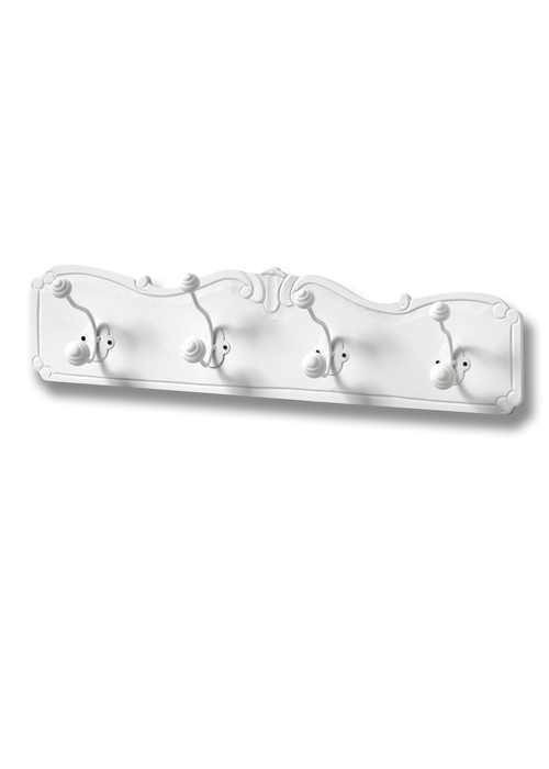 17971 Shabby Chic White 4 Double Hooks
