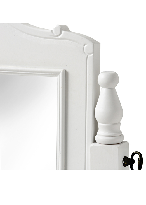 17980-a white dressing table mirror