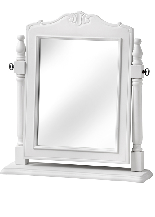 17980 white dressing table mirror