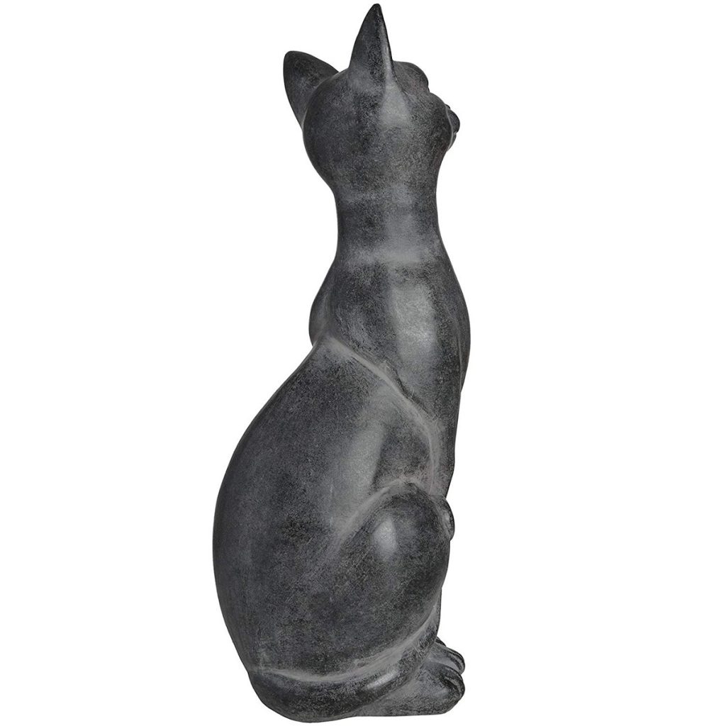 17989-c rustic black sitting cat figurine