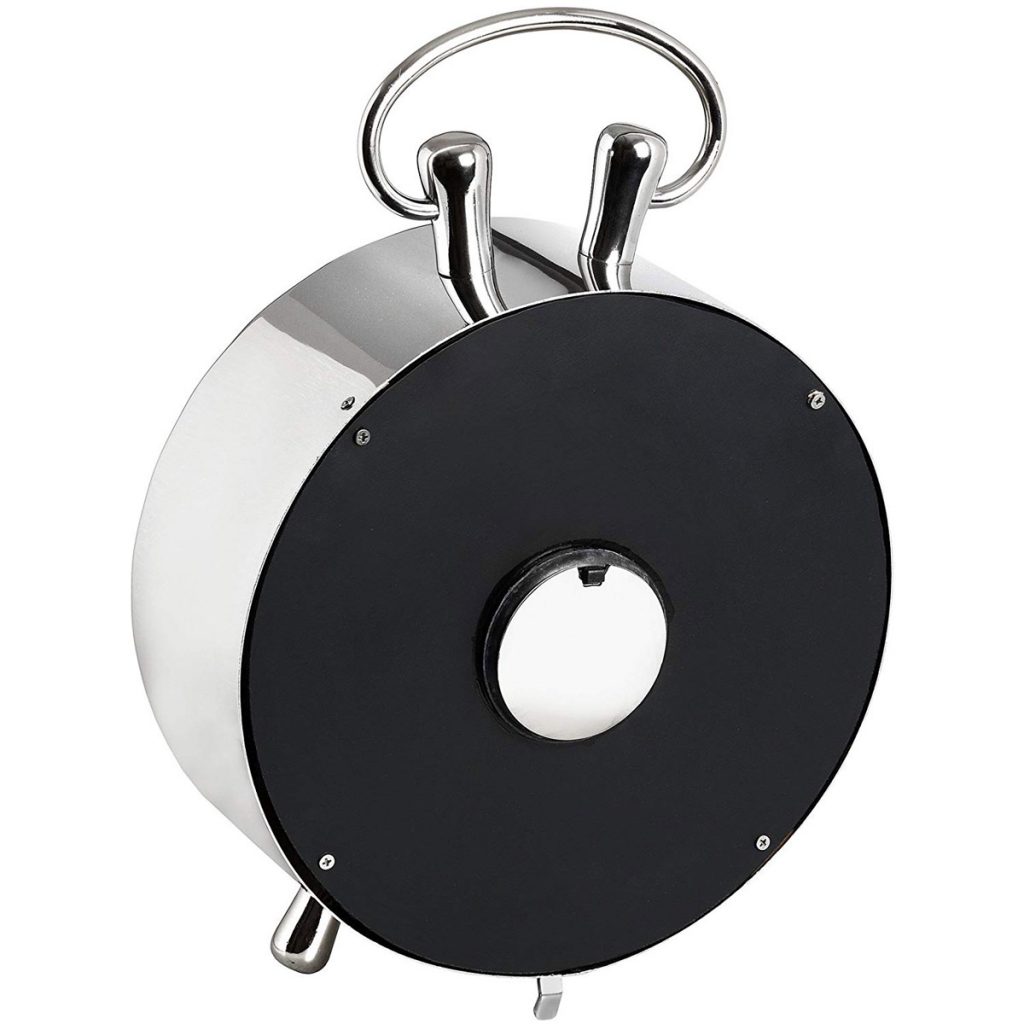 Classic Silver Chrome Mantel Large Round Clock a