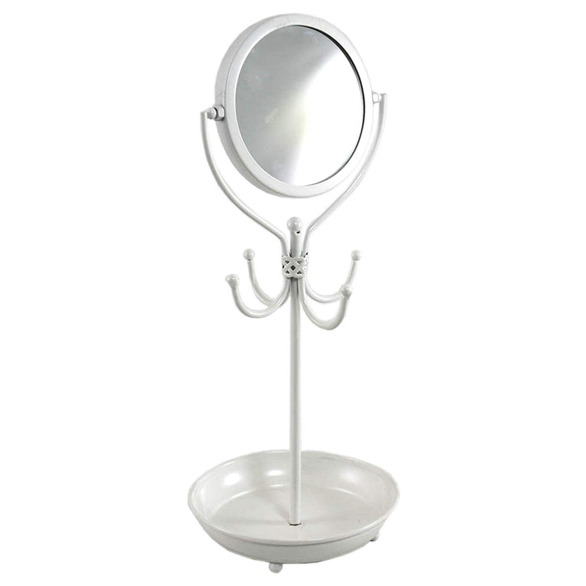 Cream Jewellery Holder Mirror Hooks Interior Flair