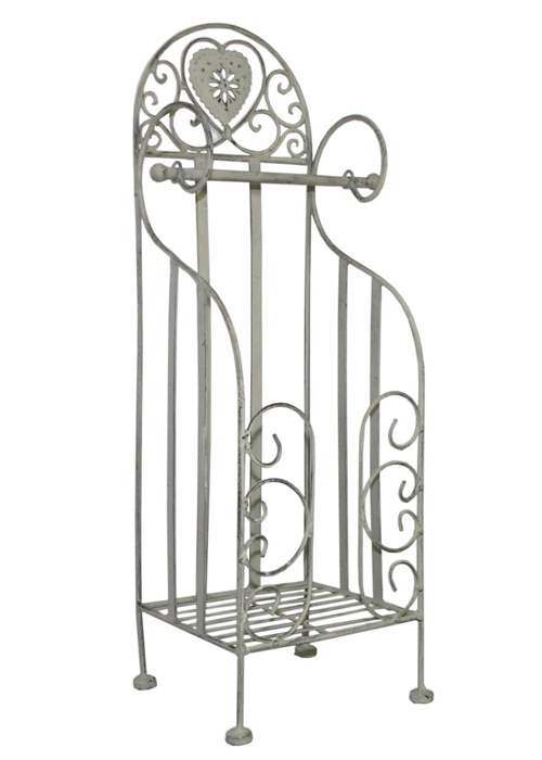 Grey Heart Toilet Roll Storage Holder 2