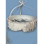 KD121ADA white metal hanging plant holder