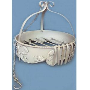 KD121ADA white metal hanging plant holder