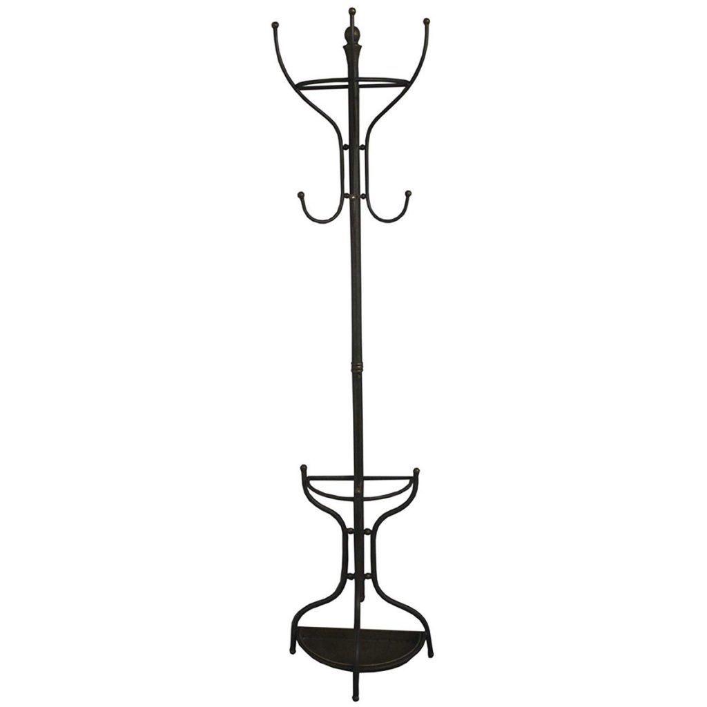 LK921 Brown Metal Wall Mounted Coat Stand - Interior Flair