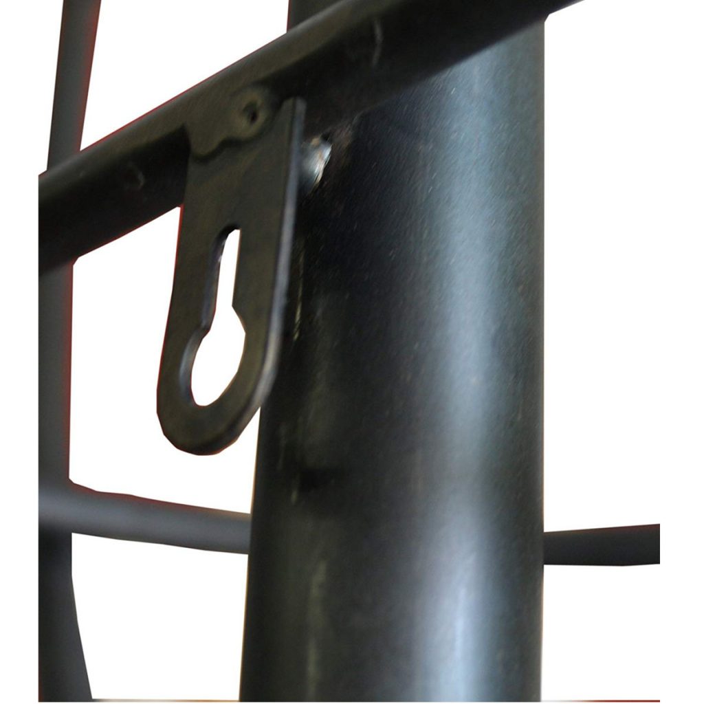 LK921_2 Brown Metal Wall Mounted Coat Stand