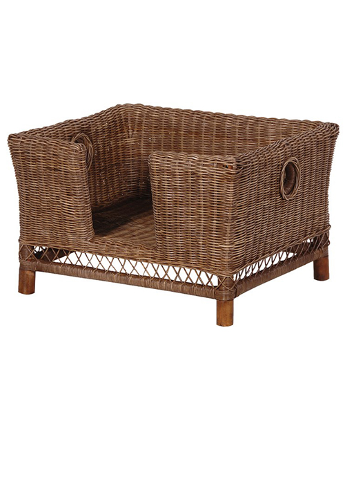 NWW038 natural wicker dog bed basket Interior Flair