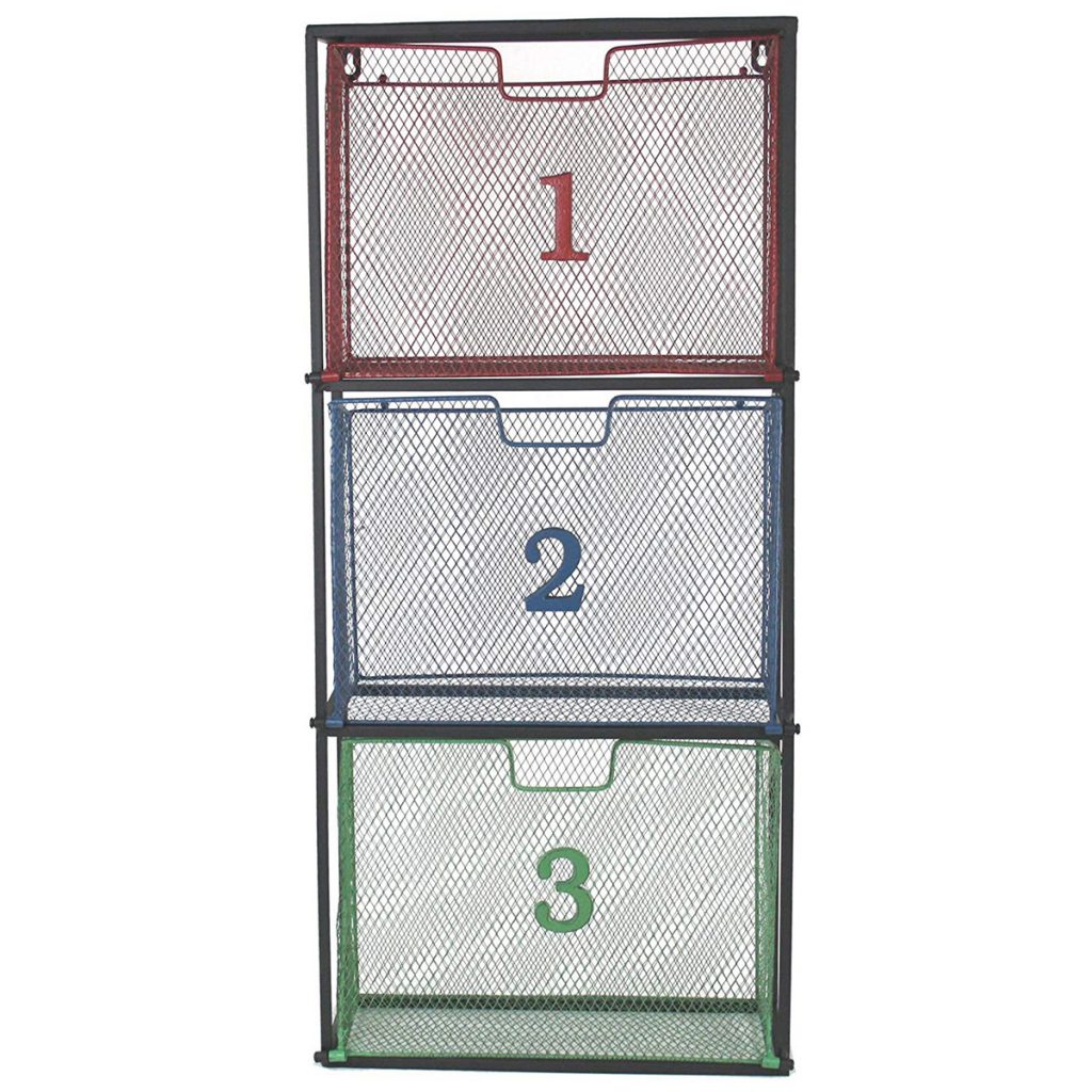 Retro Style Metal Wall Magazine Rack c